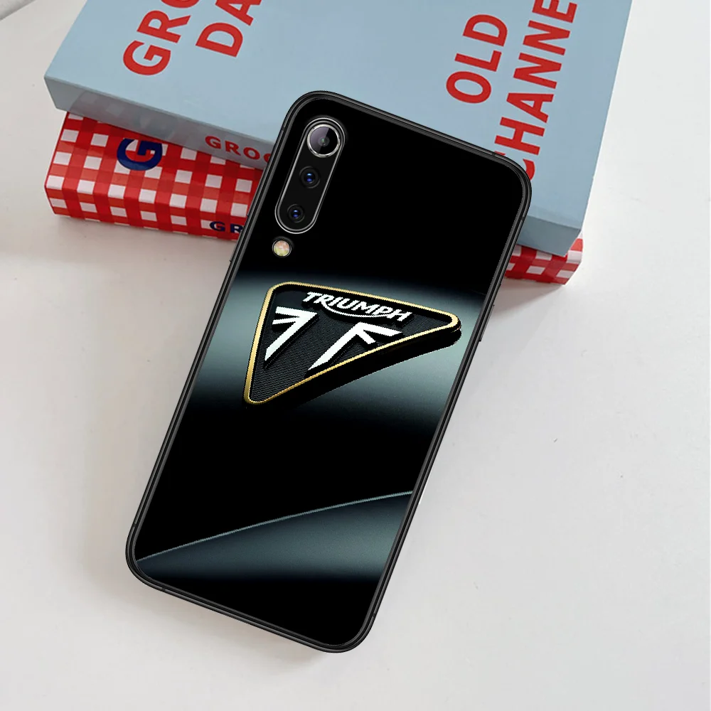 

Triump Fashion Motorcycle Cool Phone Case For Xiaomi Mi Note 10 A3 9 MAX 3 A2 8 9 Lite Pro Ultra black Cover Trend Funda