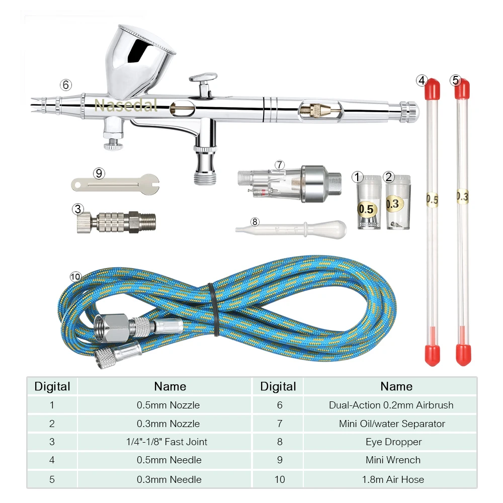 Гравитационный Аэрограф Двойного действия Воздушная щетка распылитель краски