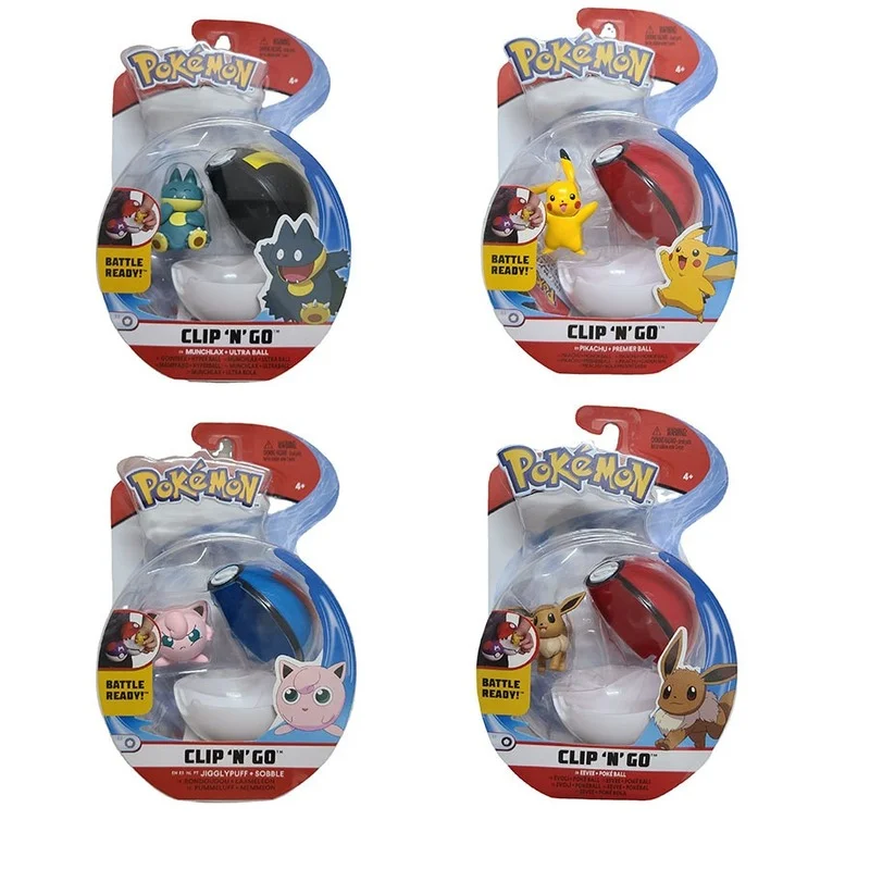 

TOY Pokemon Pokémon Pikachu Fat Ding Yin Buccabi Beast Elf Ball WCT Belt Elf Ball Movie Anime Children's Toy Boxed Ball Cosplay