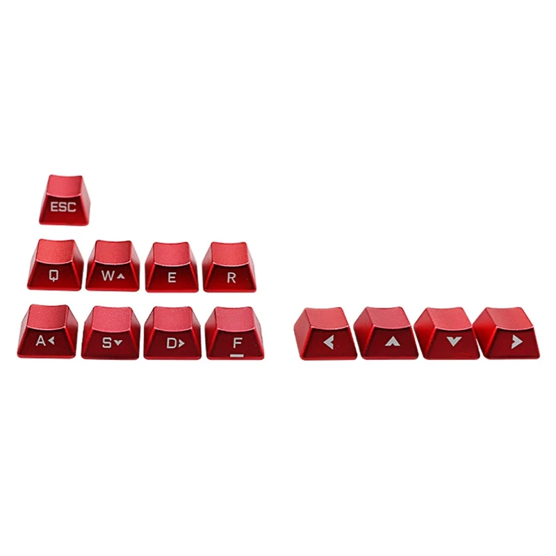 

Replaceable Side Engraving Mechanical Keyboard Metal Keycaps ESC QWERASDF Arrow Cross Shaft Key Cap