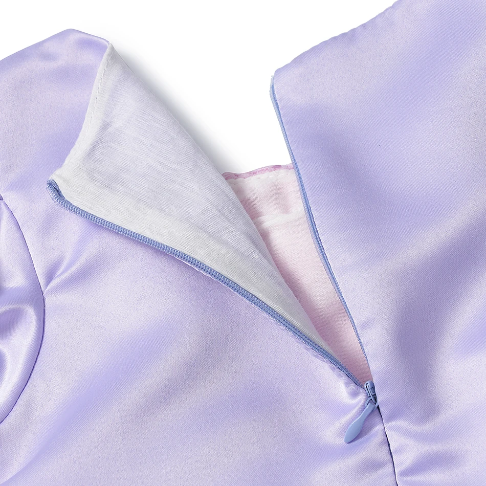 

Girls Sofia Dress Cosplay Princess Sophia Costume Kids Puff Sleeve Embroidery Ball Gown Children Halloween Party Dresses