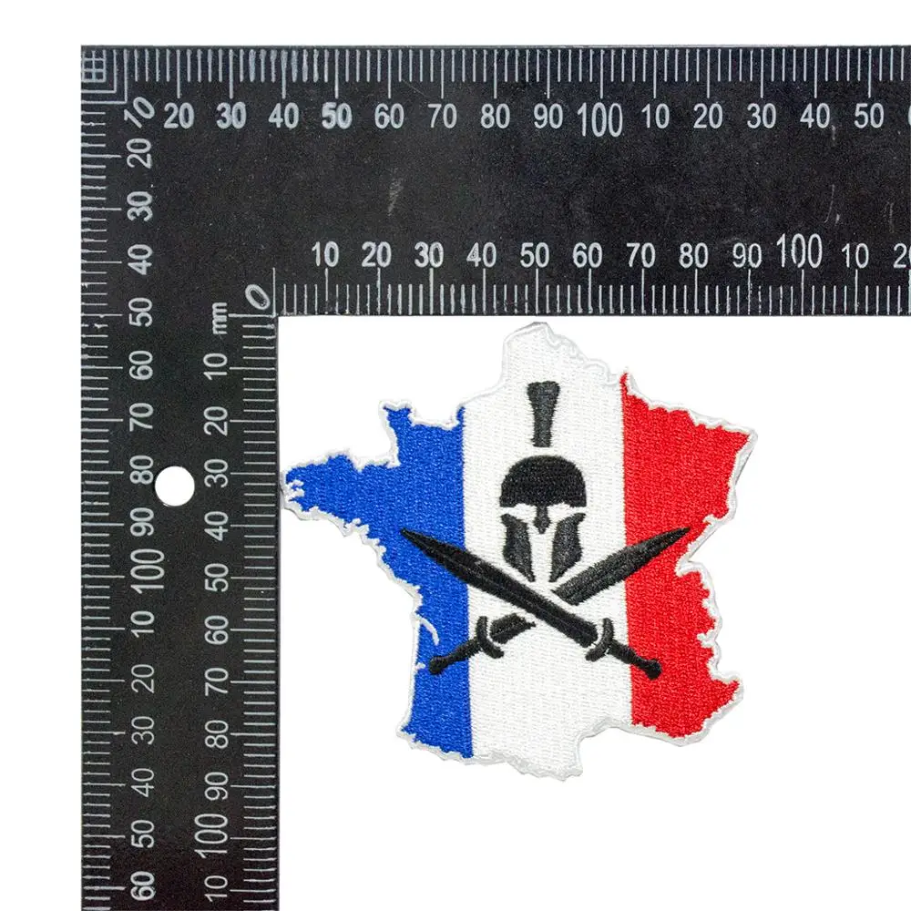 Спартанский шлем с французской вышивкой патчи для наклеивания утюгом