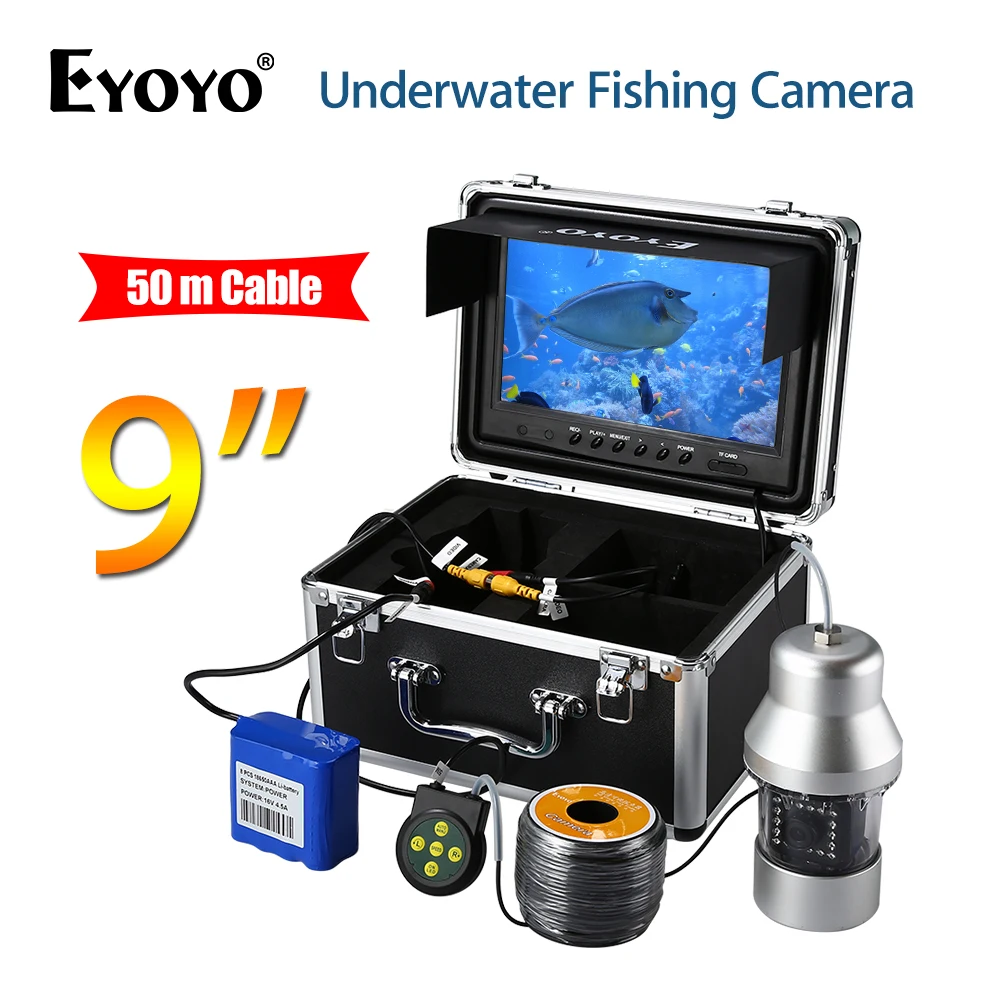 Эхолот рыболокатор Eyoyo подводная камера с поворотом на 360 градусов 50 м 9 дюймов