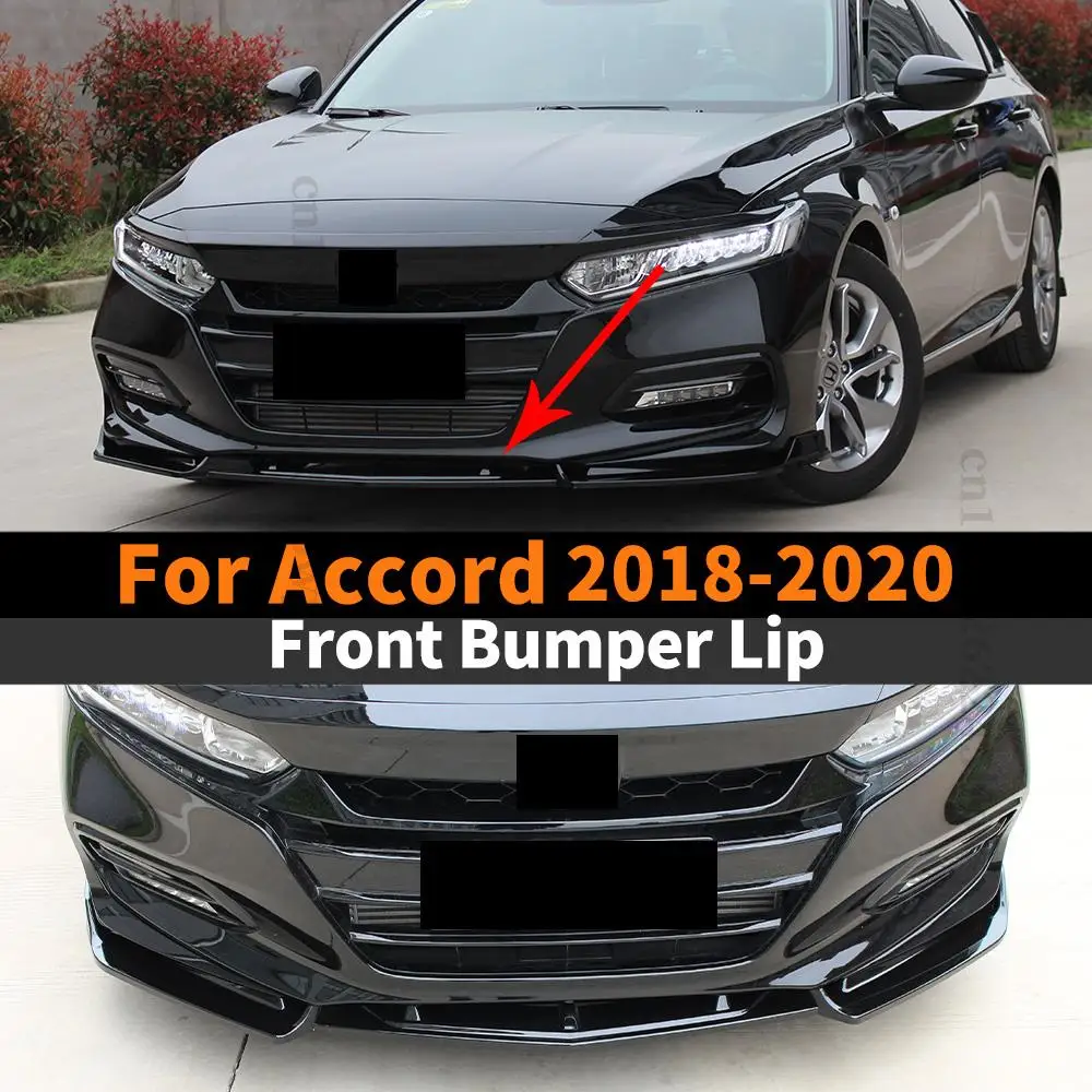 

Front Bumper Lip Chin Tuning Accessories Splitter High Quality Body Kit Spoiler Deflector For Honda Accord 2018 2019 2020