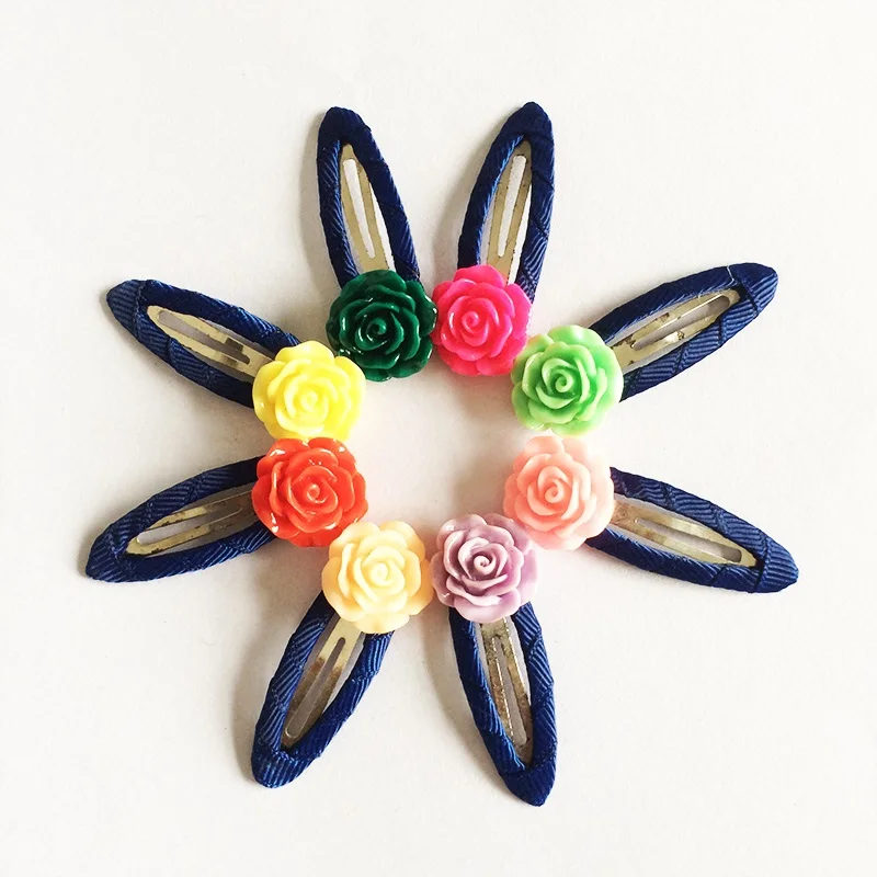 1 шт./лот Kawaii/модные милые детский зажим для волос Роза Заколка детей одноцветная