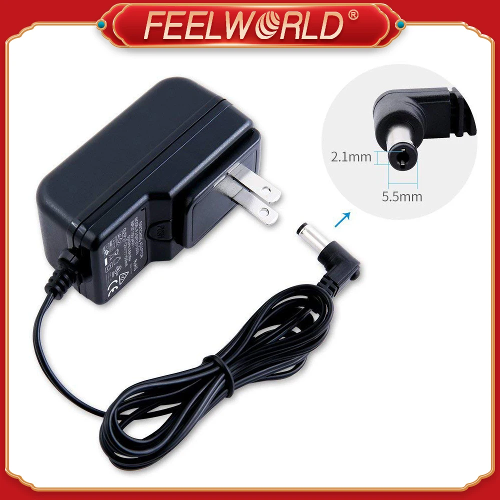 

Адаптер питания Feelworld для монитора Feelworld, постоянный ток 12 В, 1,5 А, импульсный источник питания для дома 100 в, 240 в, 50/60 Гц, fw278, F5, S55, F6PLUS