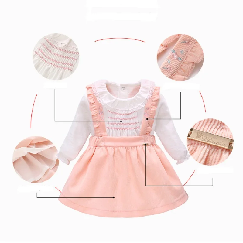 Одежда для маленьких девочек комплект с юбкой малышей модные рубашки Юбки из 2