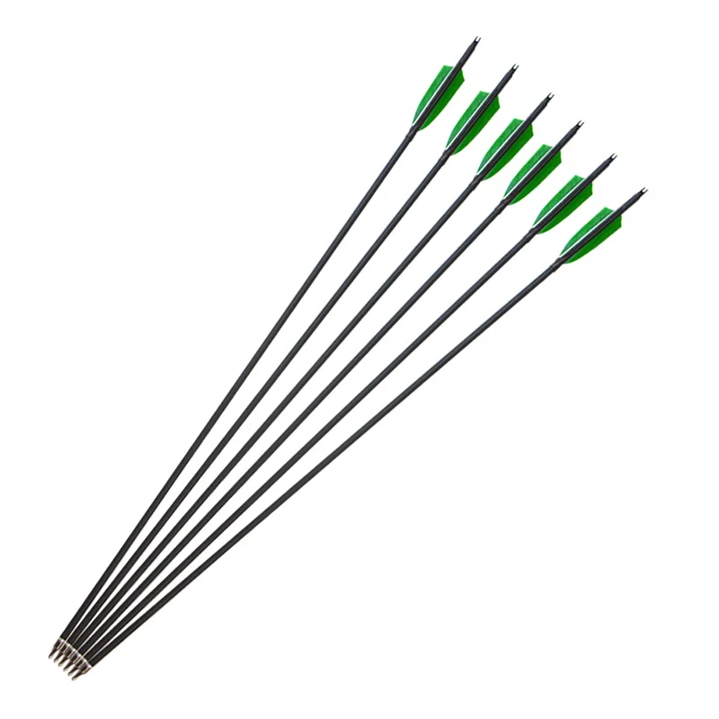 6 arrows 1 комплект 30/35/40lbs раза стрельба из лука охотничий лук Алюминий сплав ручка с 6 шт. Sp500 углеродную стрелу съемки стрелы для охотничьего лука набор - Цвет: 6 arrows
