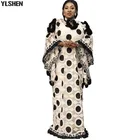 Кружевные африканские платья для женщин, женский халат, Африканское платье Дашики, Вышитый цветочный кафтан, Африканское размера плюс платье