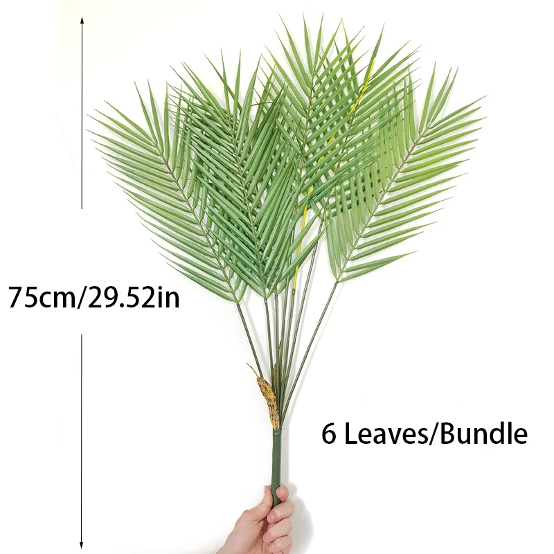 

Garden Decoration Outdoor Decoration Tropical Fake Plant Jungle Party Decor Wedding Plastic Artificial Palm Leaf Plants Green