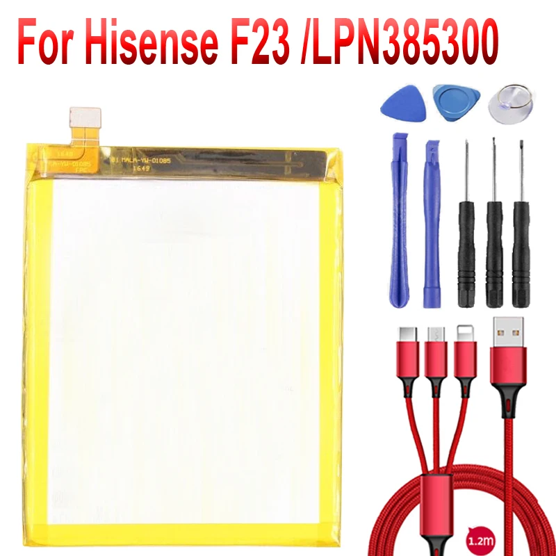 3 85 V 3000mAh аккумулятор LPN385300 для Hisense F23 с + USB кабель набор инструментов|Аккумуляторы