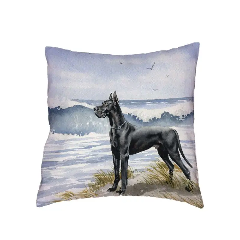 Картина маслом Классический стиль животный узор наволочка бультерьер корги