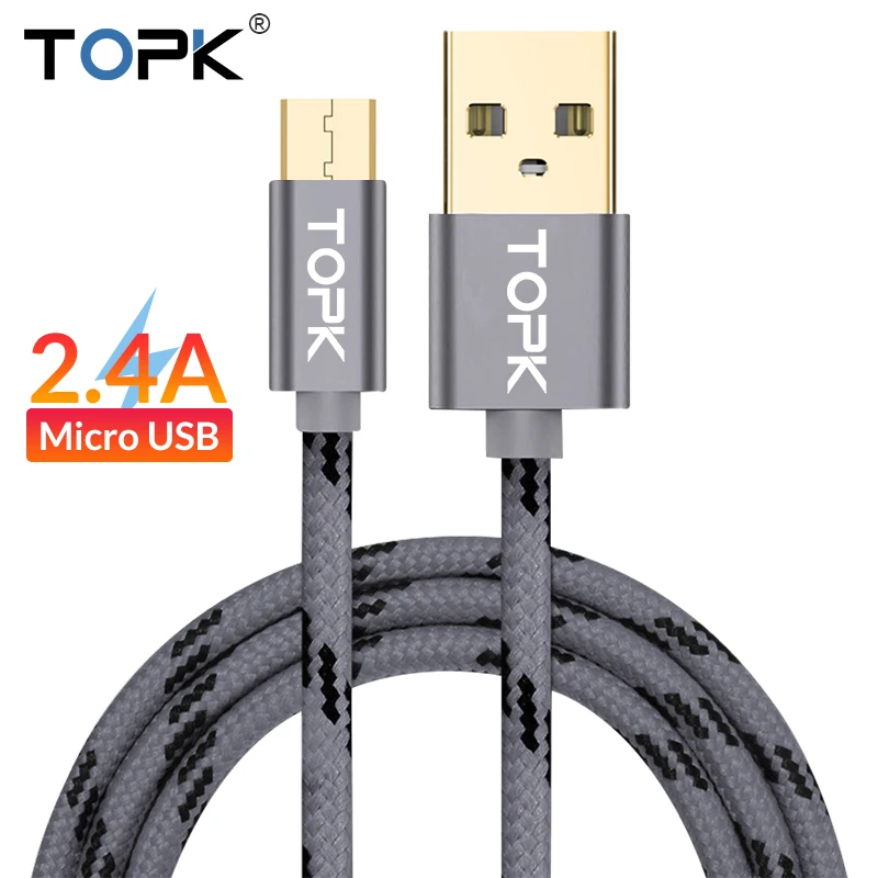 Micro USB кабель синхронизации данных для IPhone7 8 X XR XS Microusb мобильный телефон 2.4A