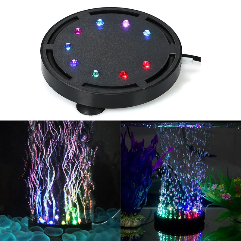 

Waterproof Aquarium Lighting Submersible Led Bubble Air Light Colorful Aquarium Decoration Fish Tank Underwater Lamp EU Plug