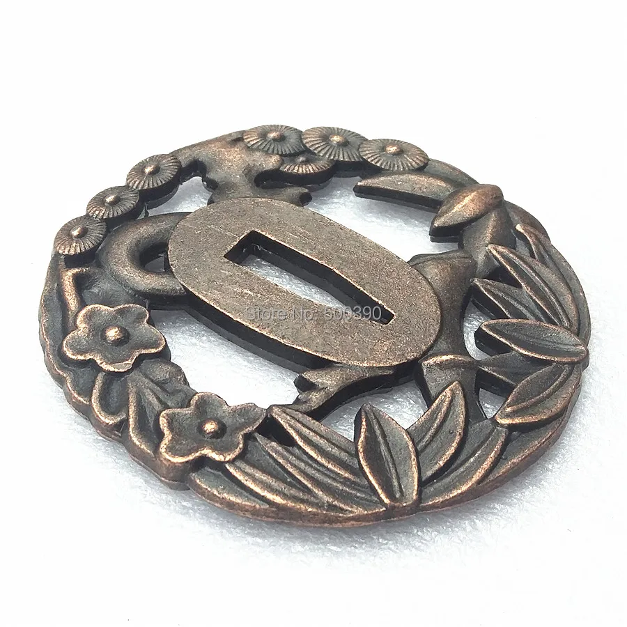 A Set Alloy Tsuba Accessory Fitting For Japanese Sword Samurai Katana |