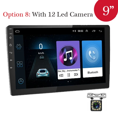 AMPrime 2din Автомагнитола 9/1" Android автомобильный мультимедийный плеер gps Wifi Авторадио Bluetooth FM Mirrorlink магнитофон с камерой - Цвет: Option 8--9 inch