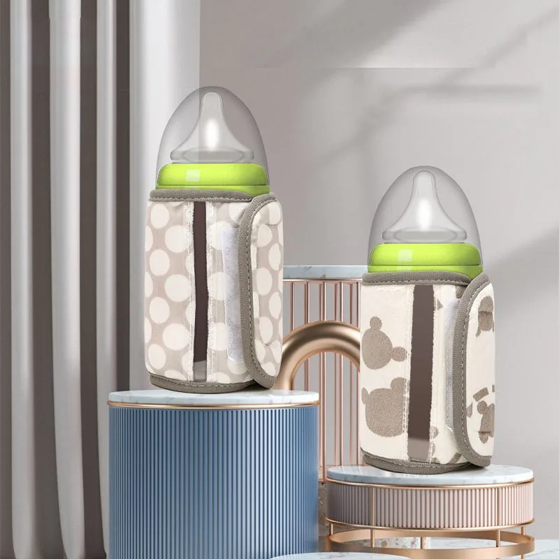 

Baby Bottle Warmer USB Portable Milk Travel Cup Warmer Heater Infant Feeding Bottle Bag Storage Cove Low Current Safety Heating