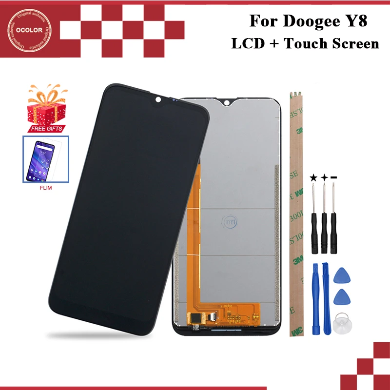 ЖК дисплей и сенсорный экран ocolor Для Doogee Y8 6 1 дюйма + Пленочные аксессуары для