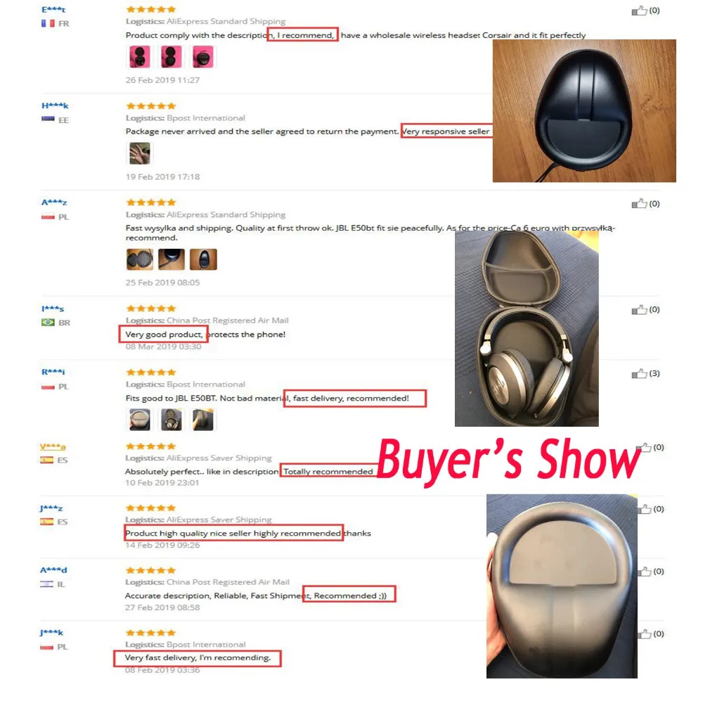 Сумка для хранения Vococal чехол переноски накладных наушников Beats EP Bose Sony MDRV6 Sennheiser HD