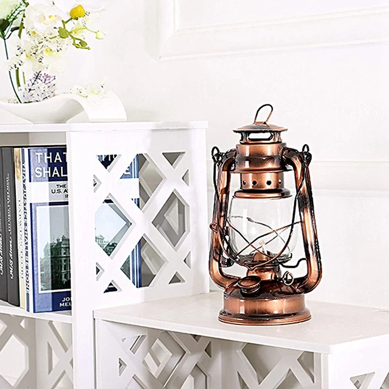 25 см железные античные бронзовые масляные фонарики (крышка) Ностальгический