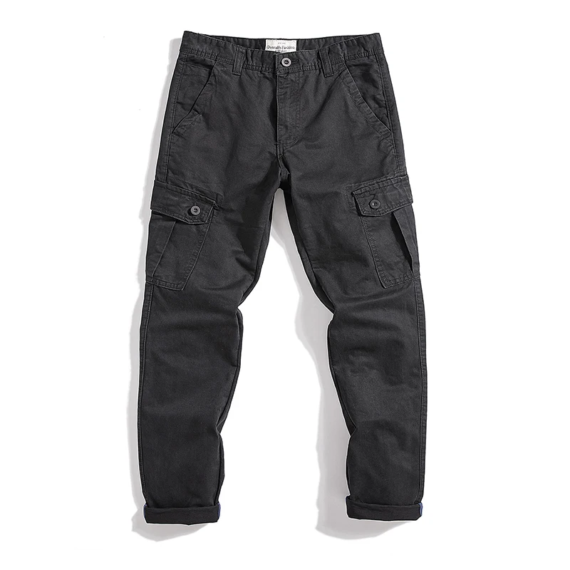 KSTUN брюки карго мужские прямые подходят 100% хлопок комбинезоны повседневные