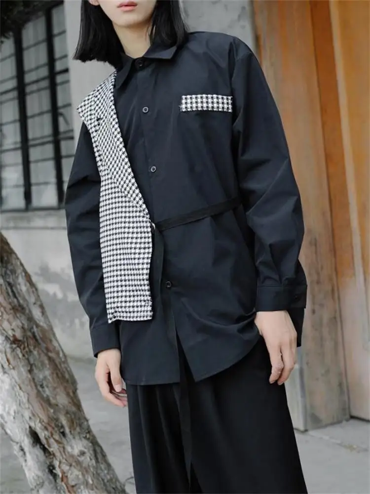 Men's Long-Sleeve Shirt Spring And Autumn New Holiday Two Korean Version Of The Lace Fashion Casual Large Size Shirt