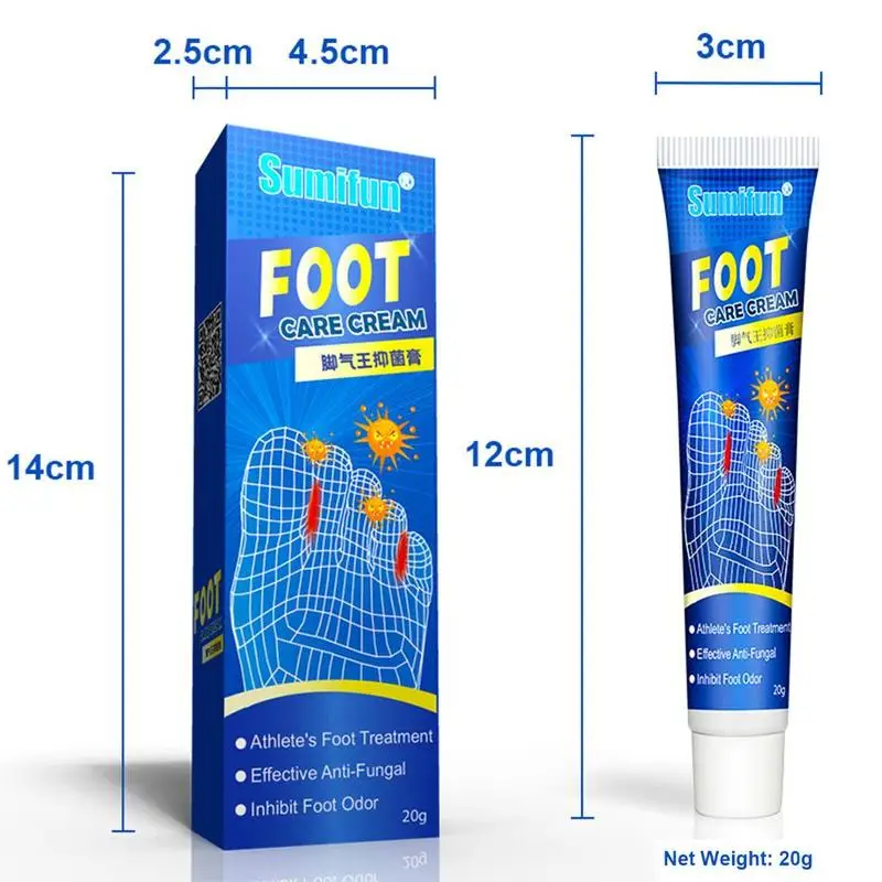 

1 Box Foot Odor Treatment Cream Anti Bacterial Anti Itching Odor Care Fungus Repair Beriberi Foot Cream Chinese Medicinal Cream