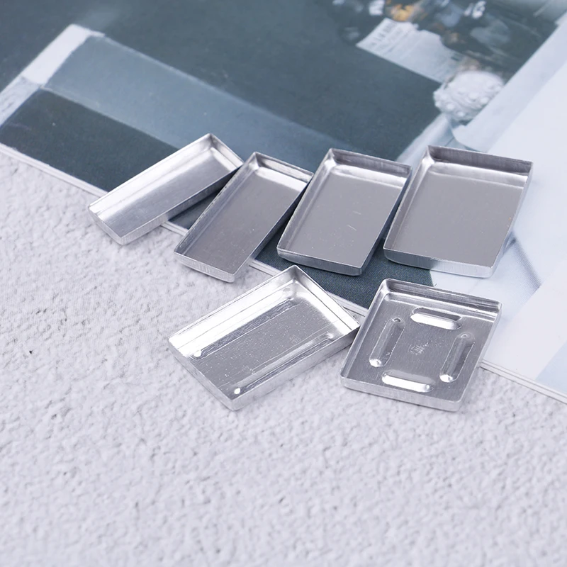 

10PCS DIY Aluminum Square Empty Eyeshadow Pans Makeup Pigment Palette Powder Storage Case Cosmetic Tools 6 Sizes