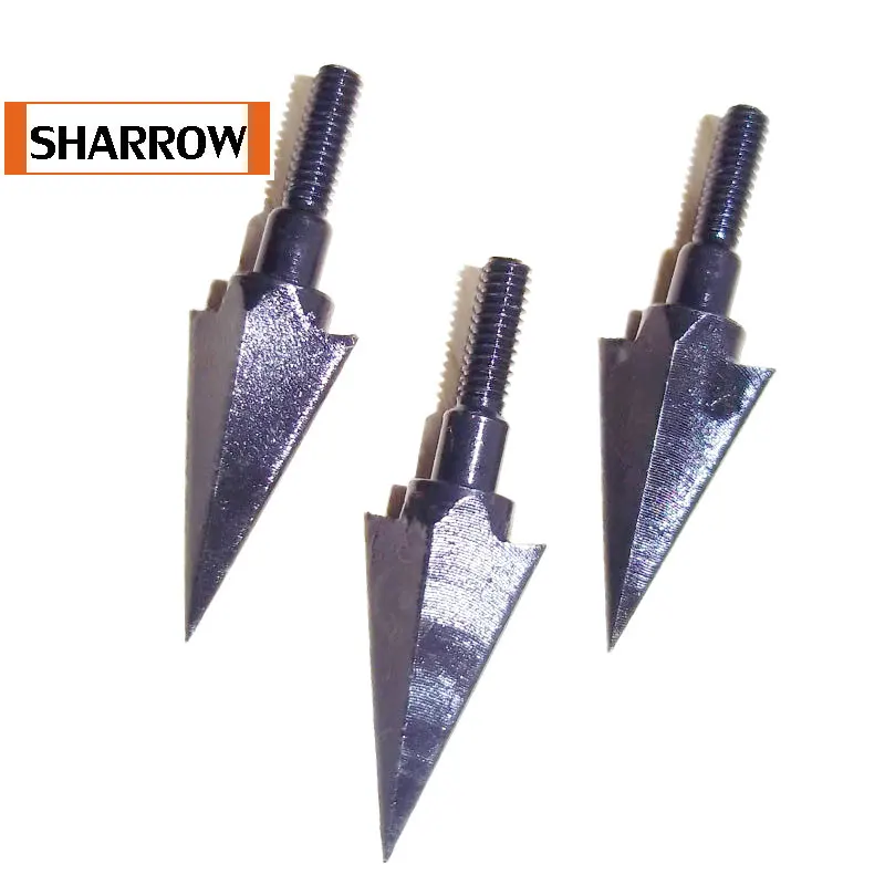 3 шт. 100 зернистые черные традиционные трехсторонние наконечники стрел для
