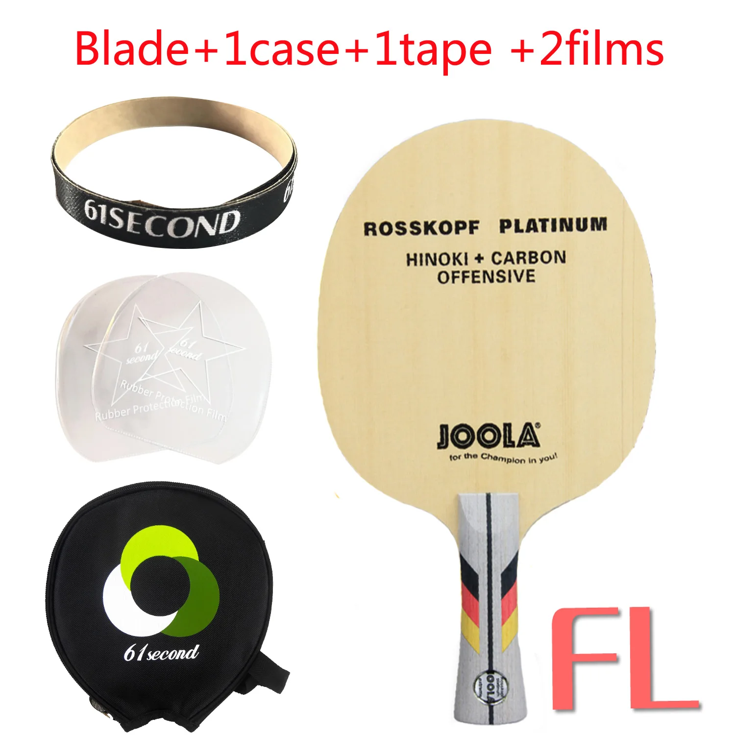 FL with 1 case Joola ROSSKOPF Platinum(5 слоев, HINOKI+ Premium Carbon, offension) лезвие для настольного тенниса с подарочной коробкой ракетка для Пинг-Понга Летучая Мышь - Цвет: FL with 1 case