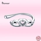 Женский моноушной зажим Bamoer, классический винтажный зажим в форме сердца из стерлингового серебра 925 пробы, элегантные вечерние ювелирные изделия, 1 штука