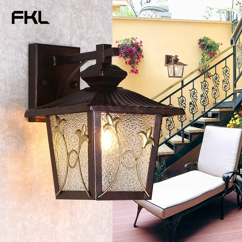 FKL Современная из черного стекла Наружное освещение наружные Настенные