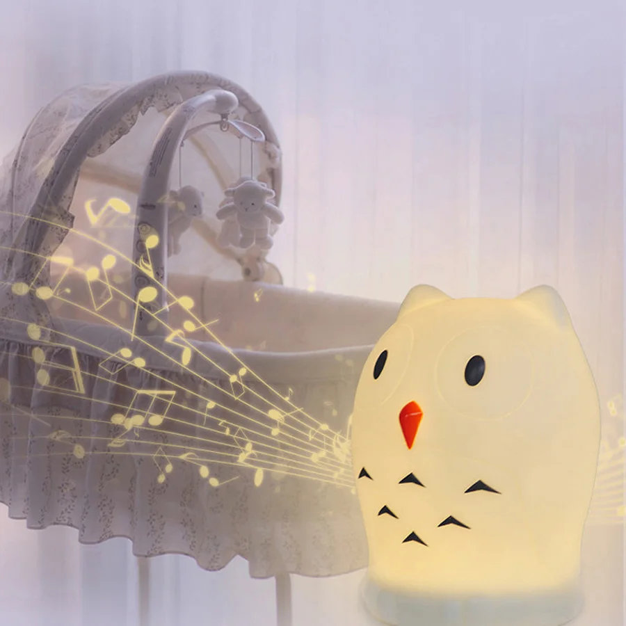 

Owl silicone lamp USB creative wireless charging desk lamp LED Night Light clapping lamp wake up lampA356