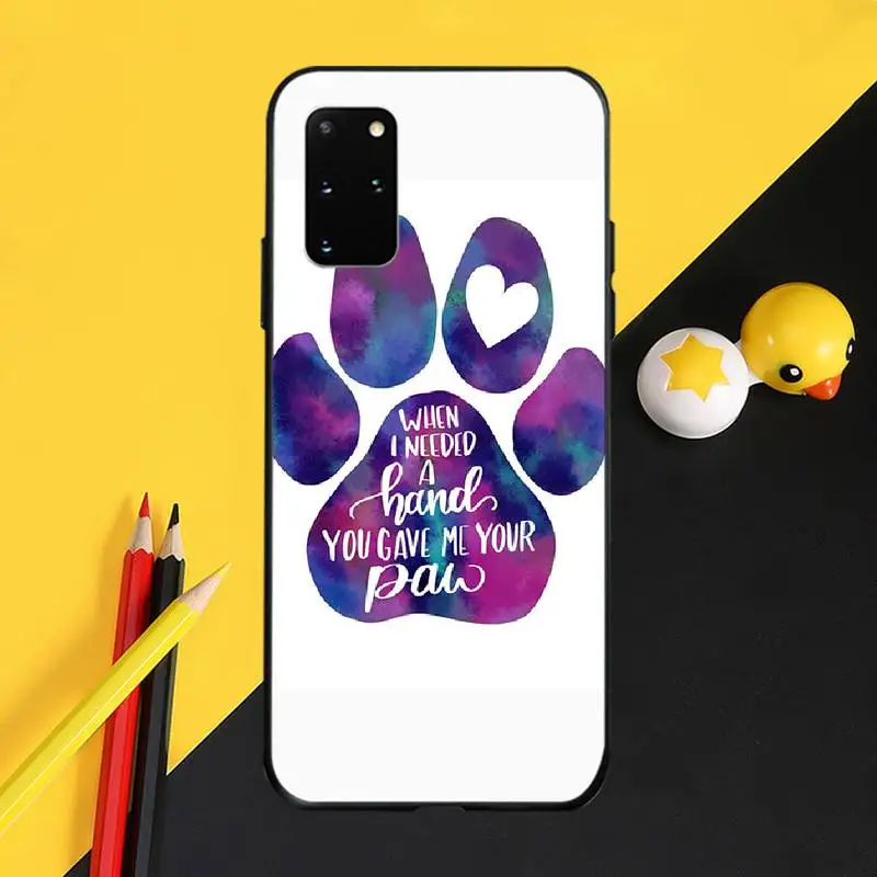 Чехол для телефона PENGHUWAN с надписью Best friends Dog paw чехол Samsung S20 plus Ultra S6 S7 edge S8 S9 S10