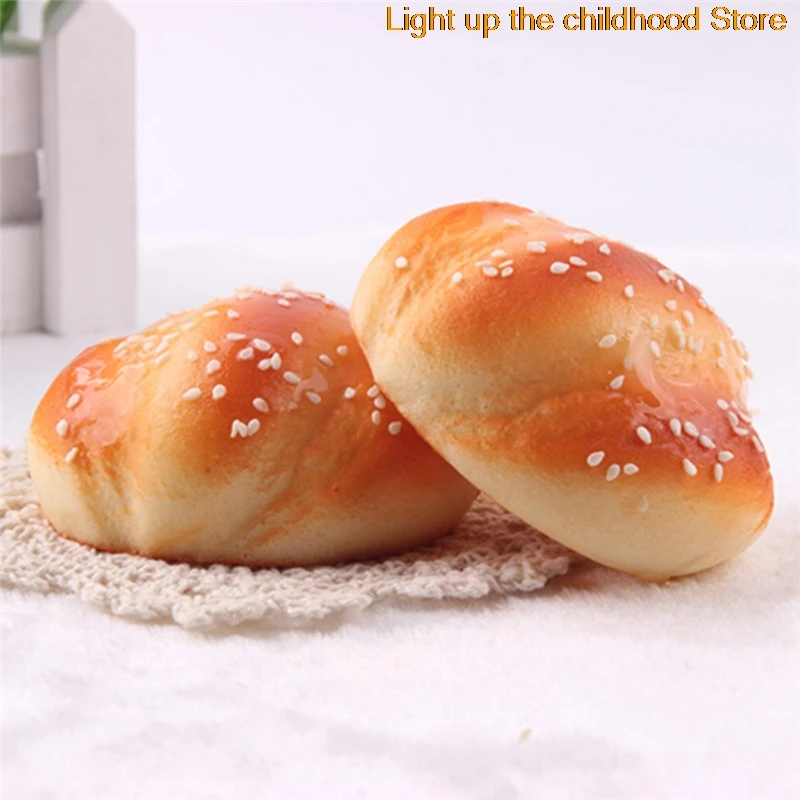 

Kawaii Cute Antistress Squishy Buns Bread fragrancy Shape Marshmallow Bun toy Pretend Play Kitchen Toys