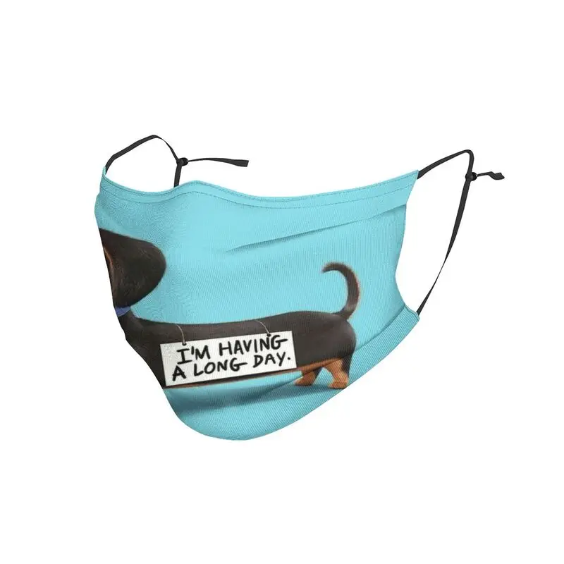 Маска для лица Kawaii такса Пылезащитная маска взрослых барсука сосисок и