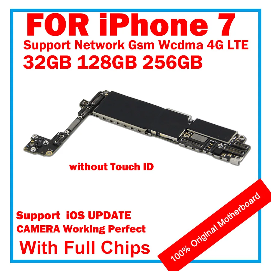 Оригинальная материнская плата с заводской разблокировкой для iPhone 7 4 дюйма без