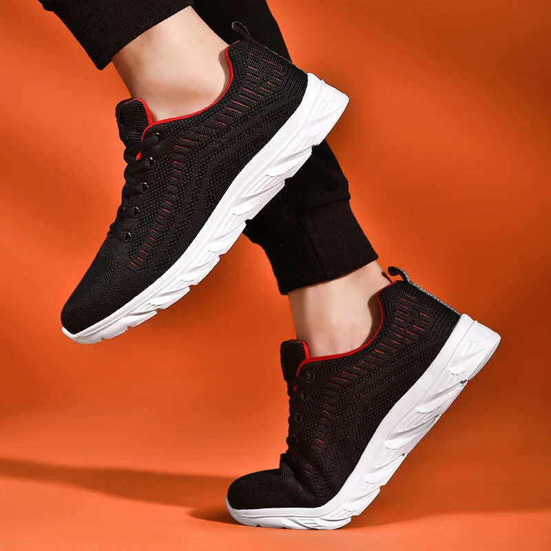 New Casual Leisure Men's Running Shoes Light Breathable Alr Mesh Men's Sneaker Big Size Outdoor Jogging Lace Up Men's Shoes 45