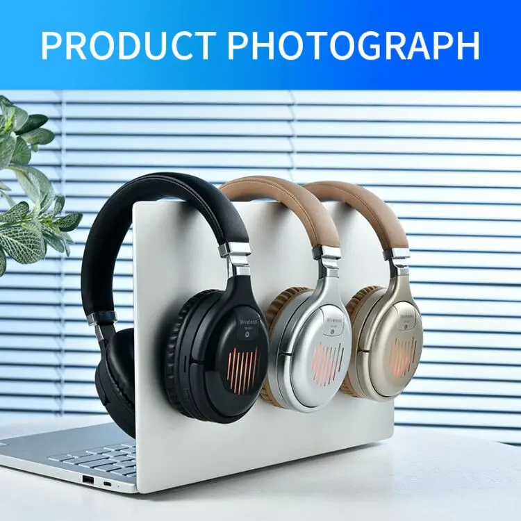 

True Wireless Headphones 3D Stereo Bluetooth Headset Foldable Gaming Earphone With Mic FM TF Card Noise Reduction Headphones