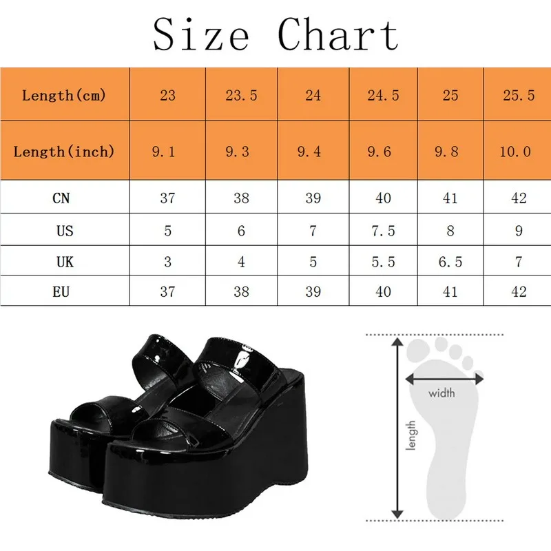 

Plus Size Summer Women Sandals 2021 High Platform Gothic Cosplay Comfortable Wedges Heels Slippers Summer Outdoor Slides