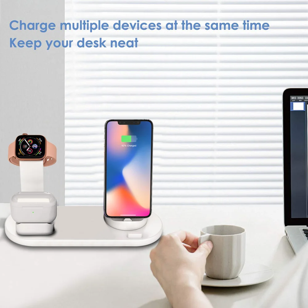 Зарядная Станция 3 в 1 подставка Type-C для iPhone 11 pro X XR XS Max 8 7 6S Plus SE Apple Watch Airpods |