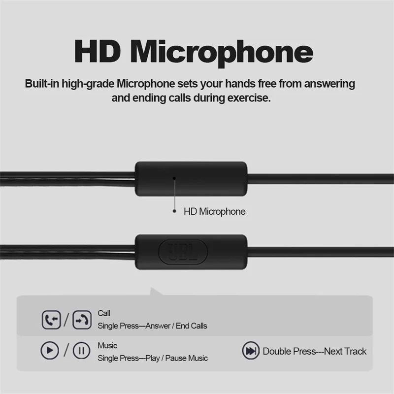 Проводные наушники вкладыши JBL C100SI 3 5 мм стереогарнитура для музыки динамические