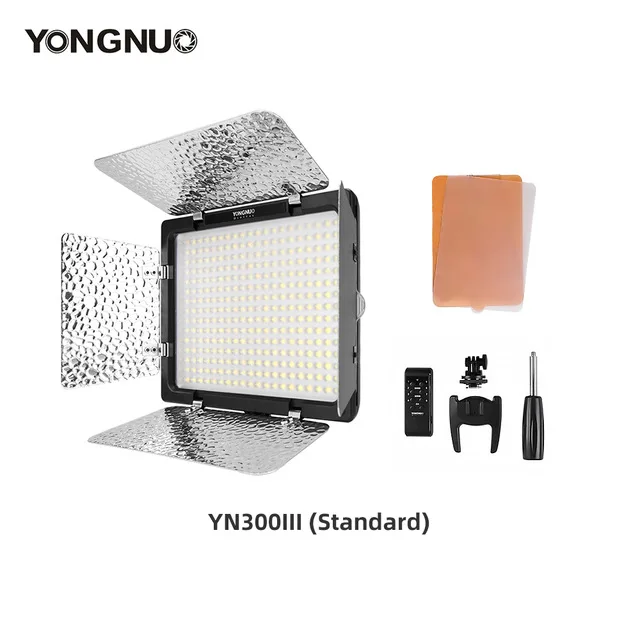 Pаспродажа Светильник Yongnuo YN300 III YN300III 3200k-5500K CRI95 с адаптером питания переменного тока и набором аккумуляторов NP770 Продажа Светильник Yongnuo YN300 III YN300III 3200k-5500K CRI95 с адаптером питания переменного тока и набором аккумуляторов NP770
