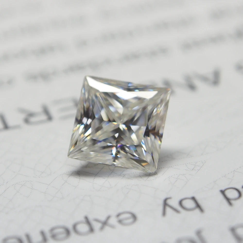 Классический 8 карат 12*12 мм большой размер Priness квадратный резной лабораторный