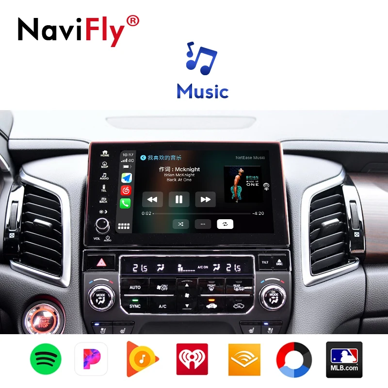 Navifly Android авто беспроводной Apple CarPlay декодер коробка для Honda Avancier 2017 Поддержка Siri