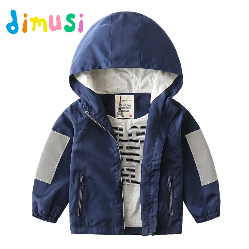 DIMUSI Autumn Boy's Bomber Jackets Casual Children Cotton Warm Hooded Coats Baby Girls Outdoor Windbreaker Kids Clothing | Детская