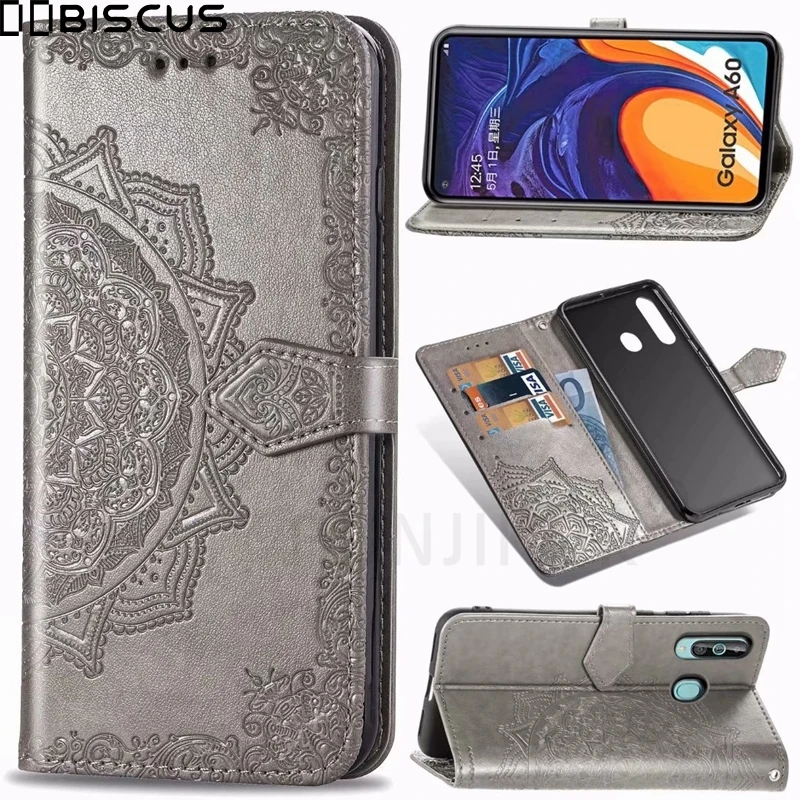 Роскошные Флип-Чехлы для Samsung Galaxy A60 SM-A606F/DS Кожаный ПУ Силиконовый ТПУ