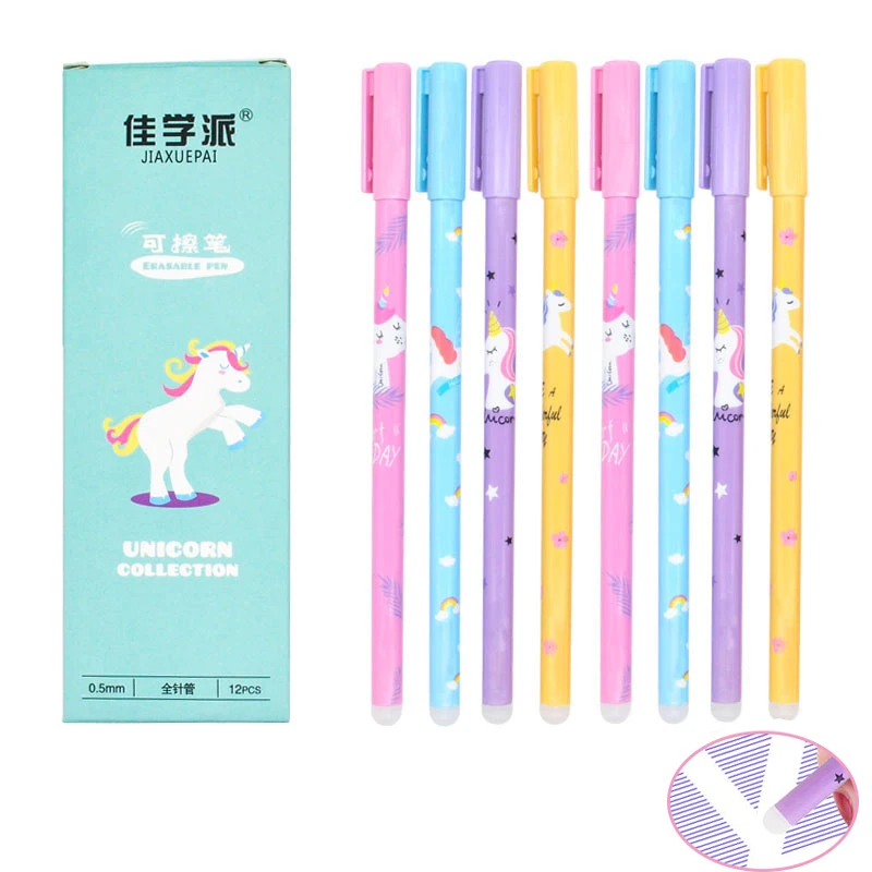 12 шт. стираемая ручка милые фрукты гелевая новинка моющаяся волшебная для детей