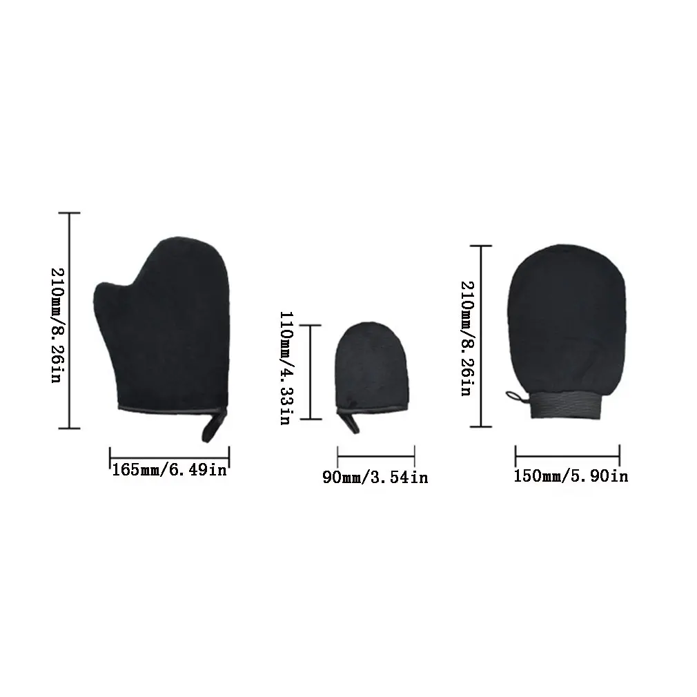 

3pcs Scrub Mitt Magic Peeling Glove Exfoliating Tan Removal Mitt Self Tanner Body Cleaning Cream Mousse Self Tan Applicator