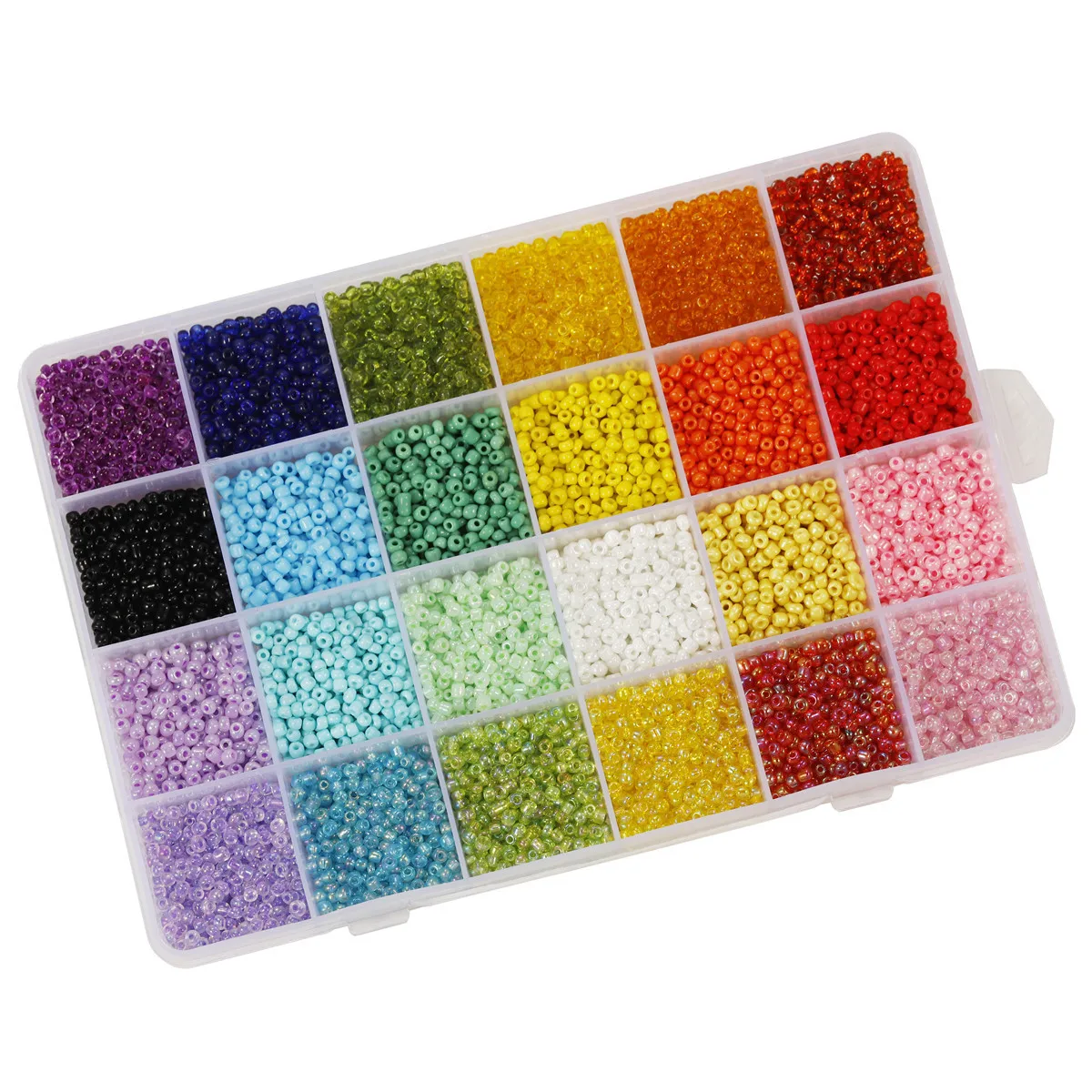 

3mm12000pcs Czech Glass Round Bead Box Set 24 Color Charm Loose Spacer Beads For Making DIY Jewelry Accessories Earring Bracelet